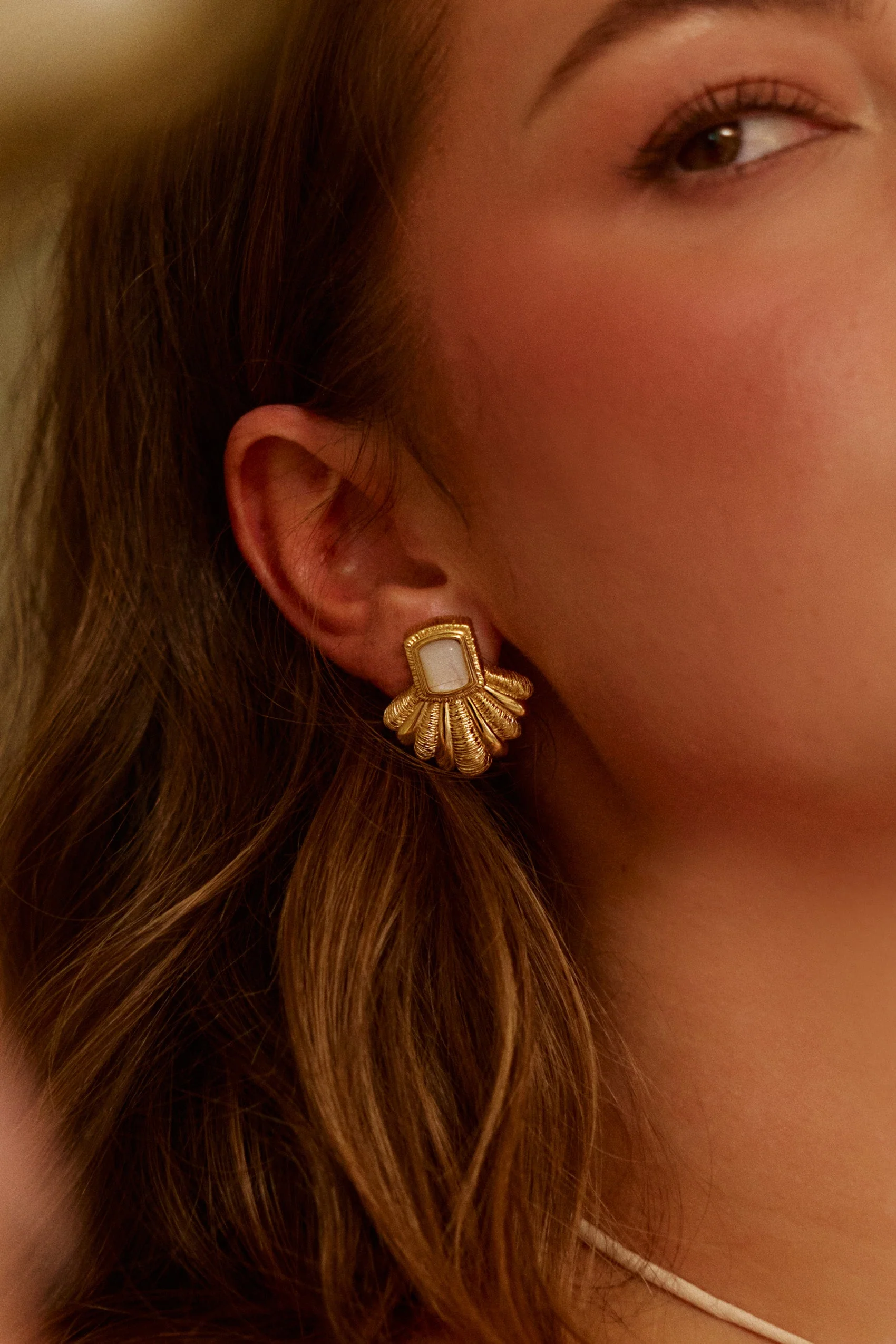 Mirae Earrings in Pearl - Image 2