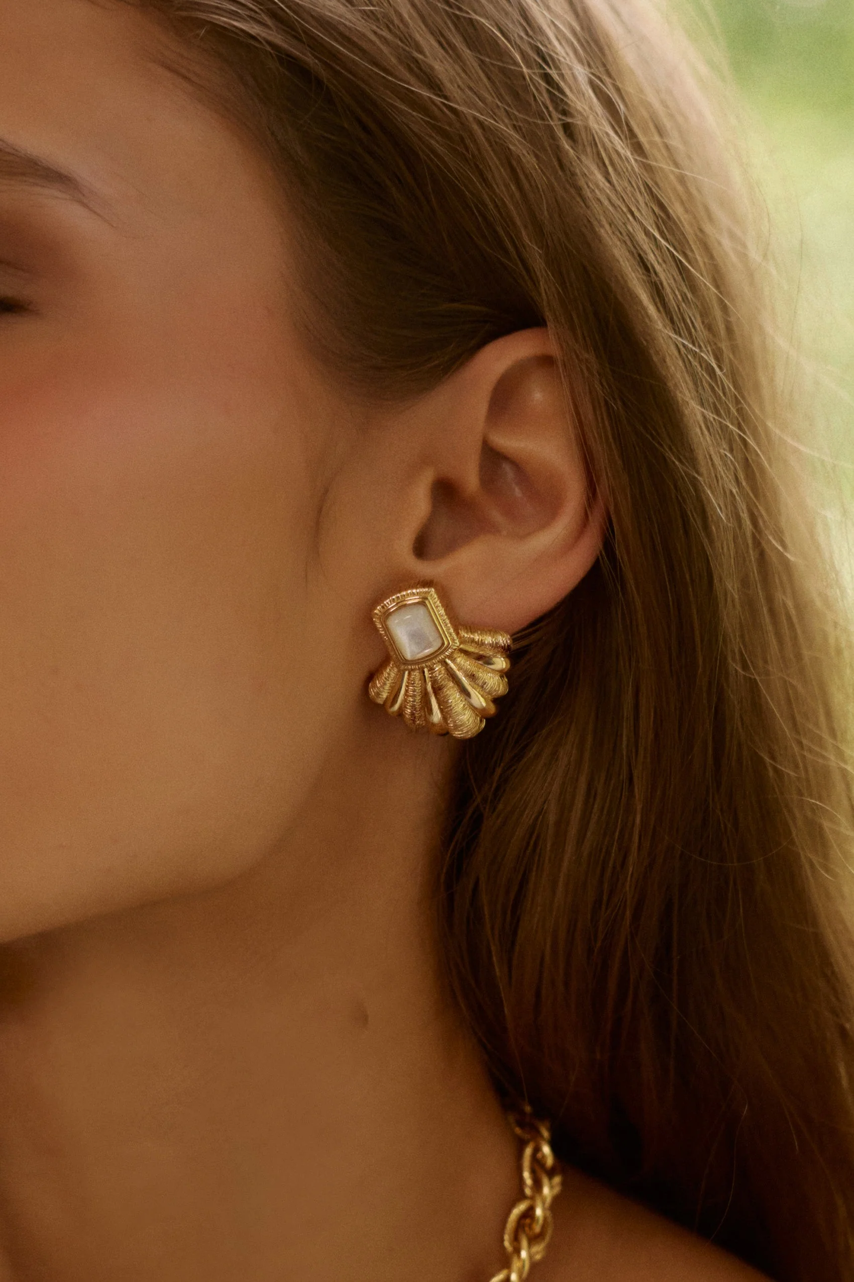 Mirae Earrings in Pearl - Image 3